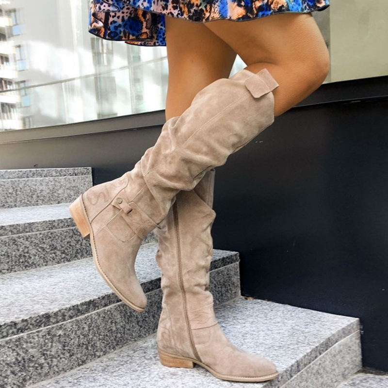Women's Sleek Comfort Boots in Beige - View 6 | Bellmere