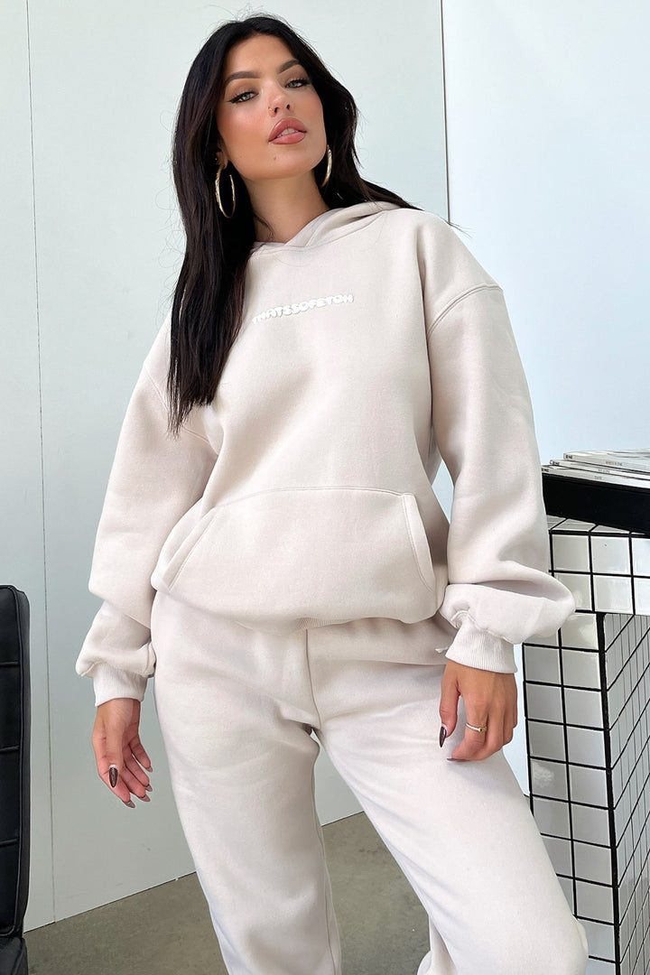 Women's bone cropped hoodie with hood, pouch pocket and long sleeves