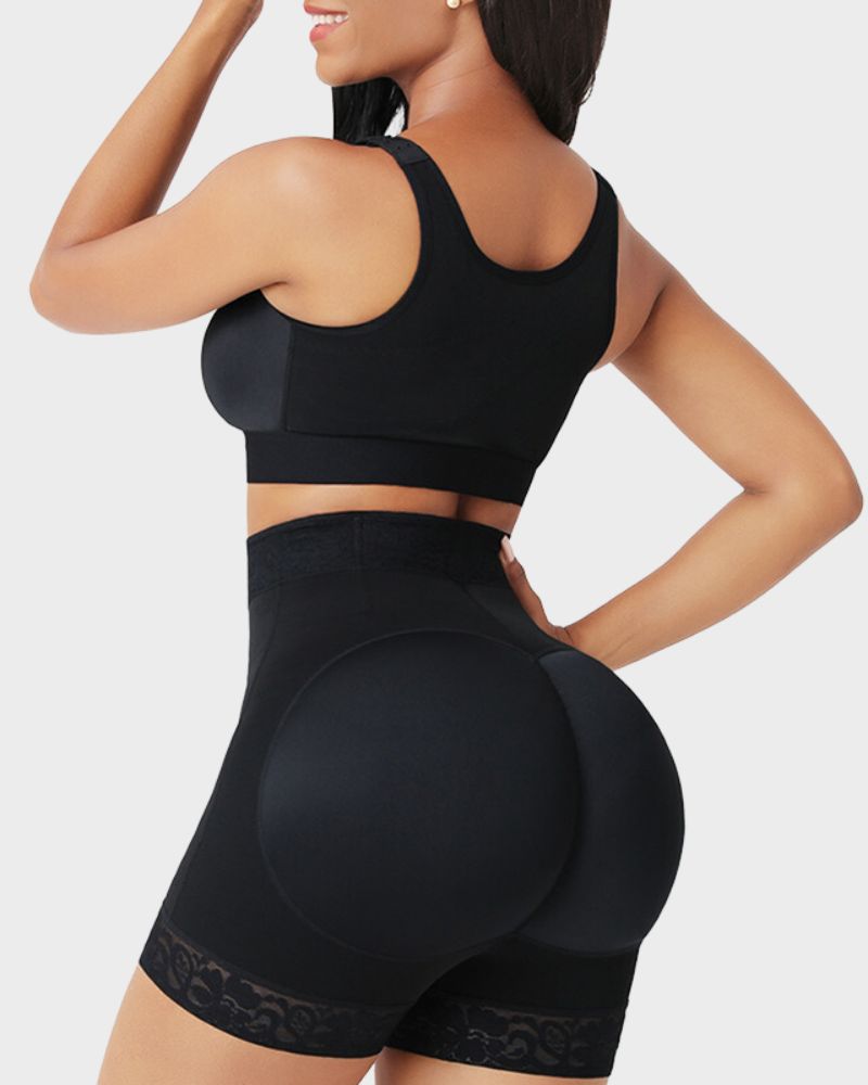 Women's Butt Lifter & Tummy Control Shapewear Shorts in Black - View 10 | Bellmere