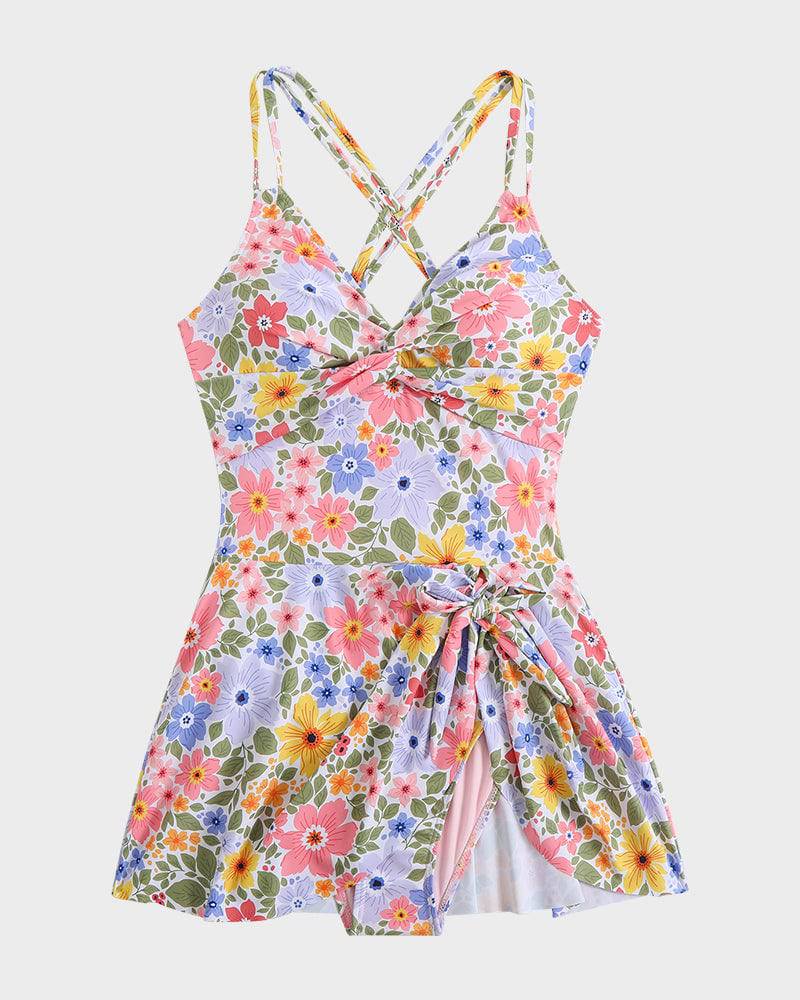 Women's Swim Dress Swimsuit Badpakken in Grass Green - View 20 | Bellmere