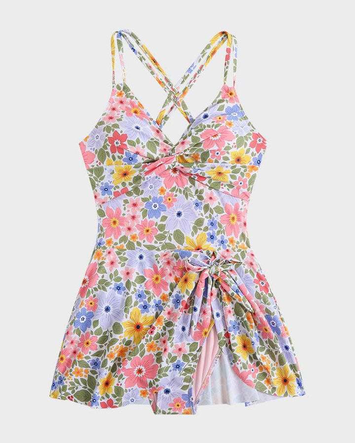 Women's Swim Dress Swimsuit Badpakken in Grass Green - View 20 | Bellmere