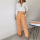 Women's Two-Piece Outfit with Flowing Shirt and Trousers Two Se in Khaki - View 6 | Bellmere