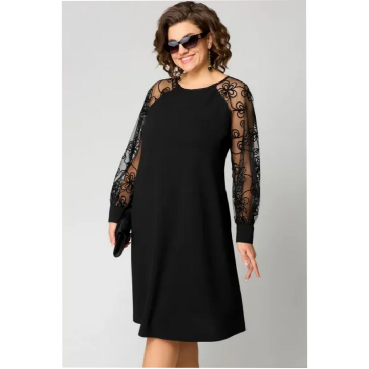 Women's Lace Dress with Long Sleeves - View 4 | Bellmere