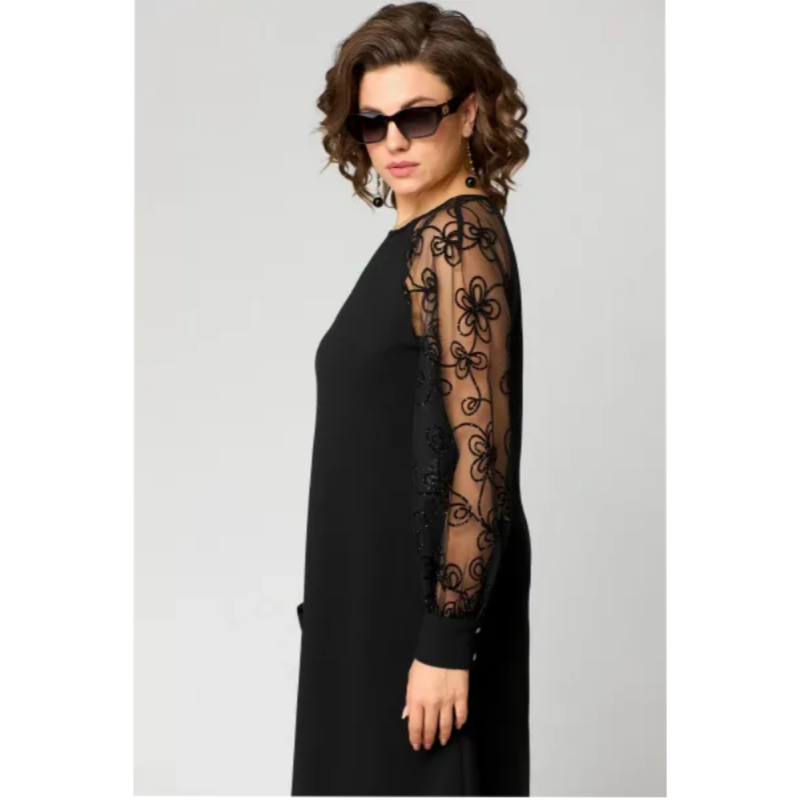 Women's Lace Dress with Long Sleeves - View 6 | Bellmere