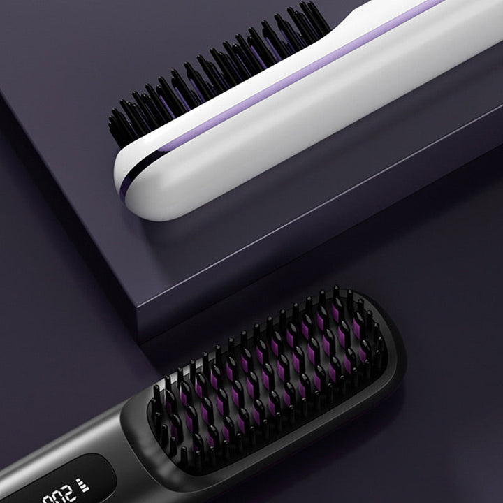 Wireless ceramic heating hair straightening comb