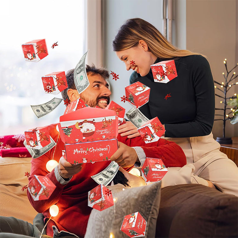 Pop-up money gift box for surprise cash presents