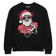 Graphic crew neck sweatshirt with illustrated Santa-inspired front design