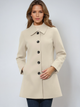Women's double-breasted coat with classic collar and long sleeves