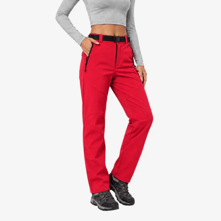 Women's straight-leg hiking pants with zipped pockets