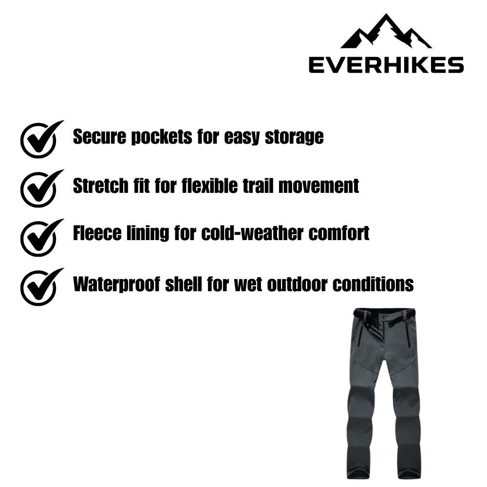 Women's straight-leg hiking pants with zipped pockets