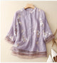 Women's Embroidered Blouse Fb0880 in Green - View 6 | Bellmere